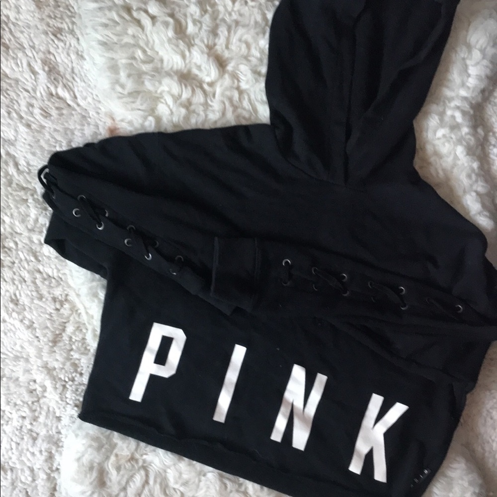 PINK Cropped Hoodie